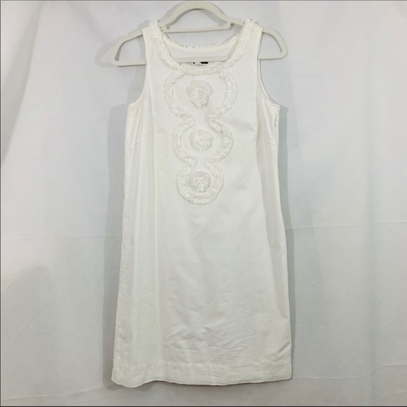 J. Crew Dresses & Skirts - J. Crew Ruffle Shift Dress Size 2 White
